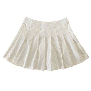 Mable High Waisted Pleated Zip Tennis Style Skater Mini Skirt NEW